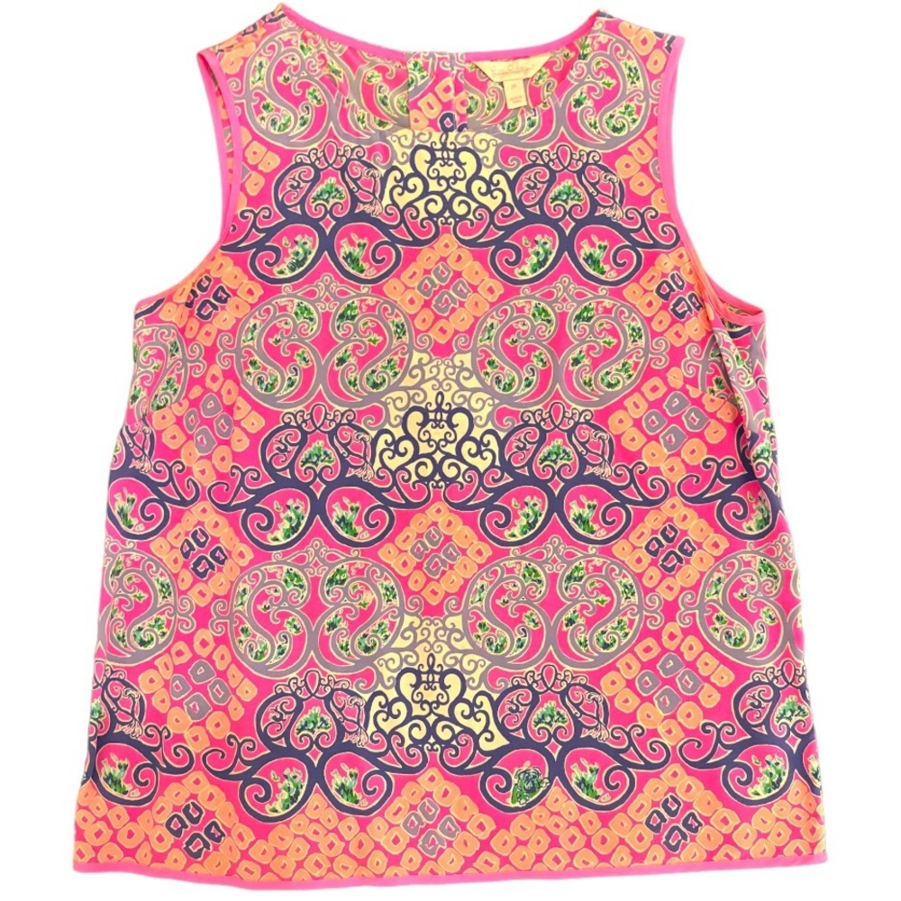 Lilly Pulitzer Behind The Gates Iona Shell Silk Top